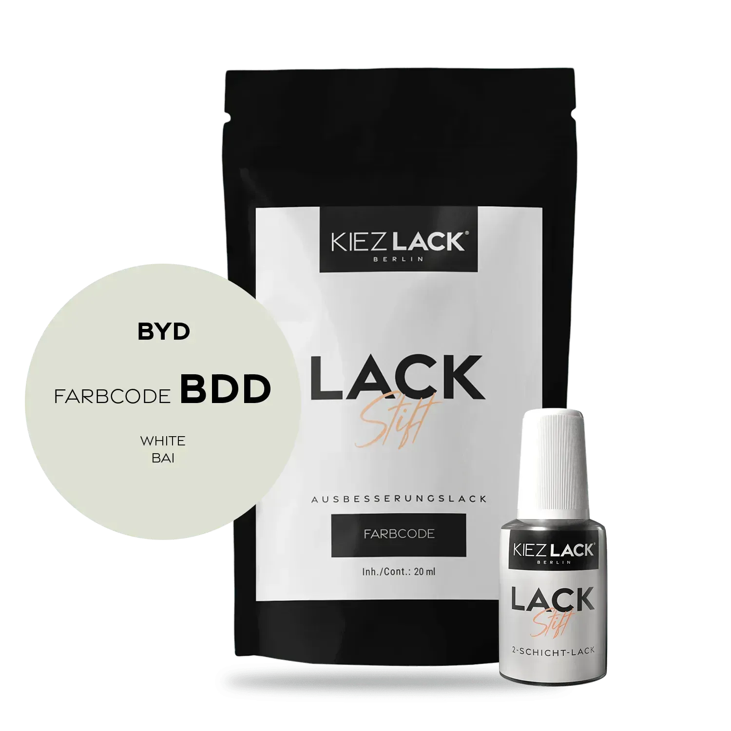 Autolack Lackstift BYD BDD WHITE - Kiezlack