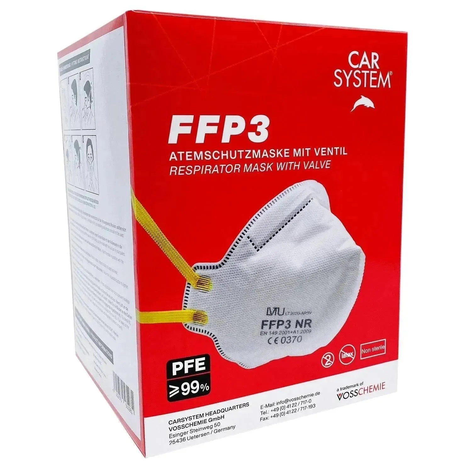 Carsystem Atemschutzmaske FFP3 mit Ventil - Kiezlack