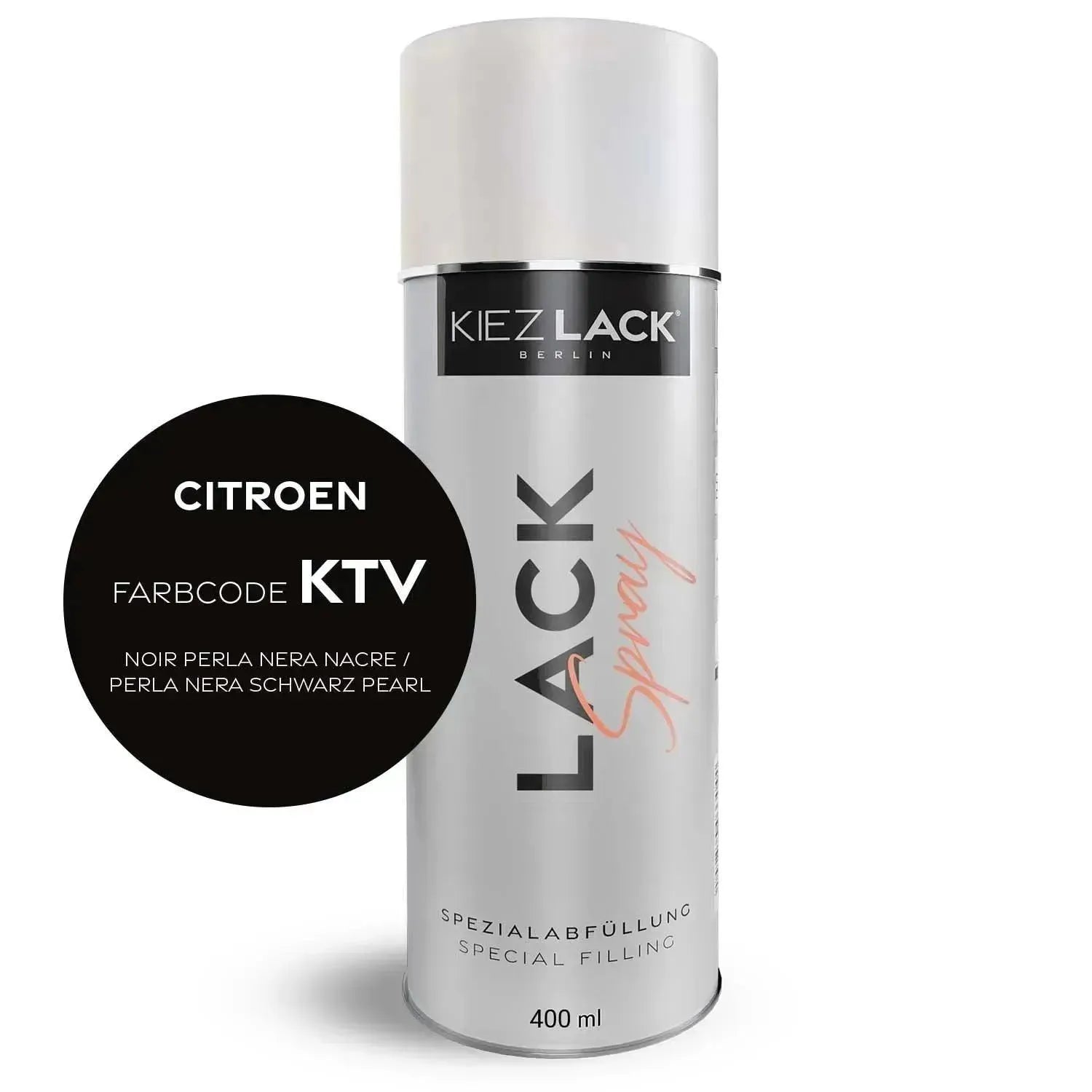 Autolack Spraydose CITROEN KTV NOIR PERLA NERA NACRE - Kiezlack