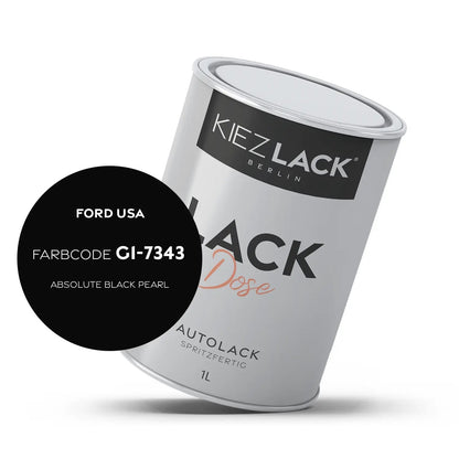 Kiezlack 1K Autolack Lackdose Basislack spritzfertig FORD USA G1-7343 ABSOLUTE BLACK PEARL