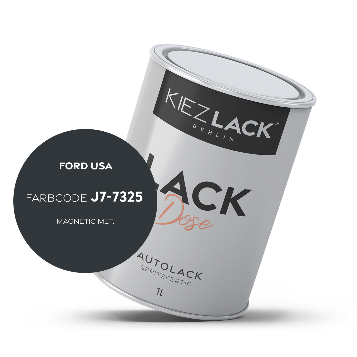 Kiezlack 1K Autolack Lackdose Basislack spritzfertig FORD USA J7-7325 MAGNETIC MET.