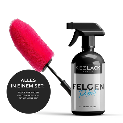 Kiezlack Felgenreiniger FELGEN REBELL 500ml + Felgenbürste Kiezlack Felgenreiniger FELGEN REBELL 500ml