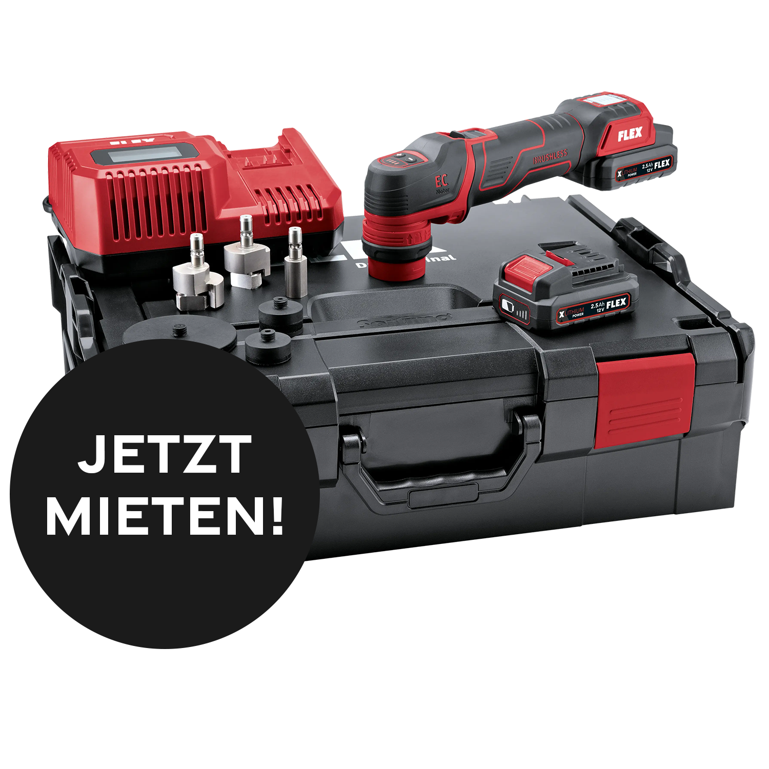 Kiezlack MIETGERÄT Flex Akku-Polierer 12 V PXE 80 12-EC/2.5 Set