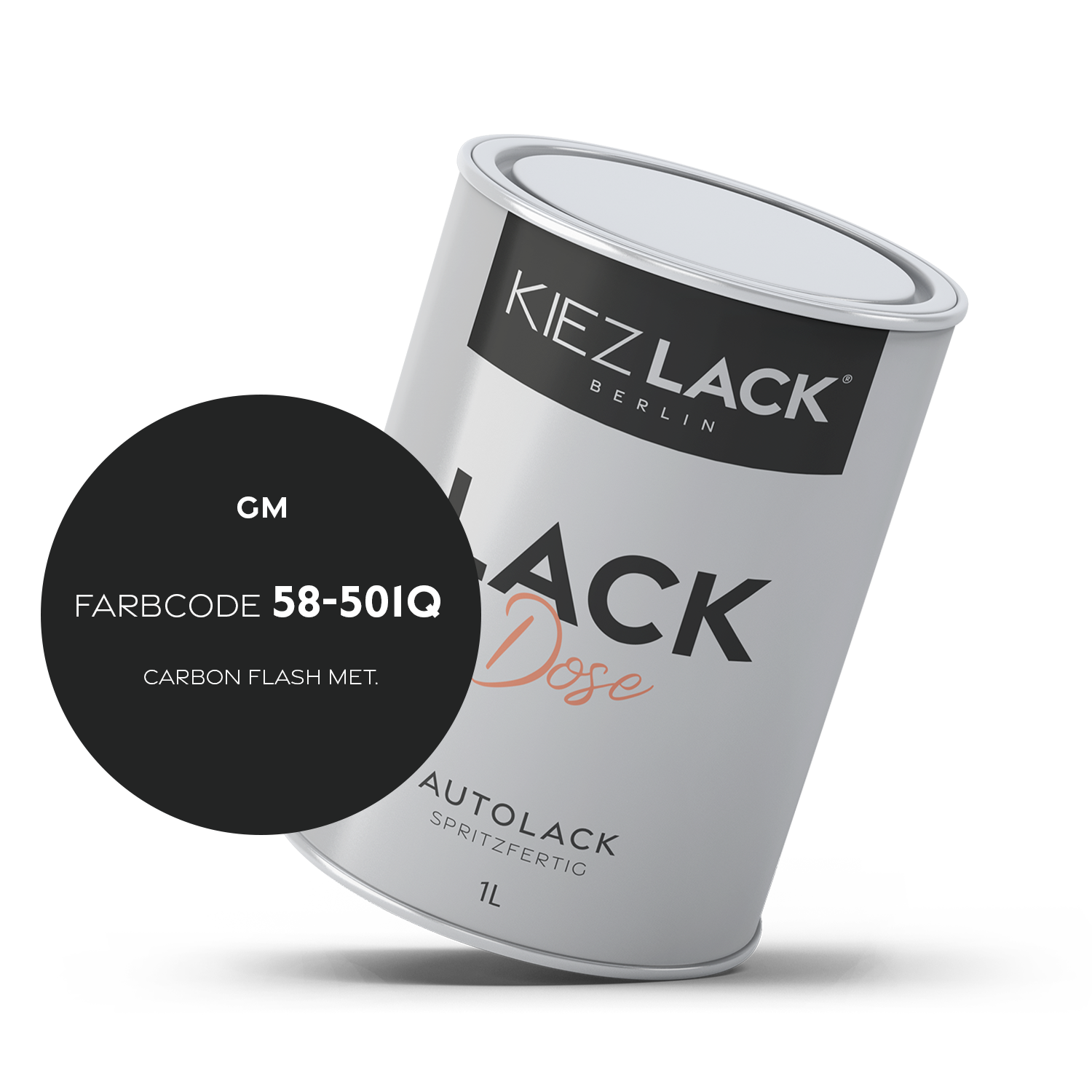 Kiezlack 1K Autolack Lackdose Basislack spritzfertig GM 58-501Q CARBON FLASH MET.