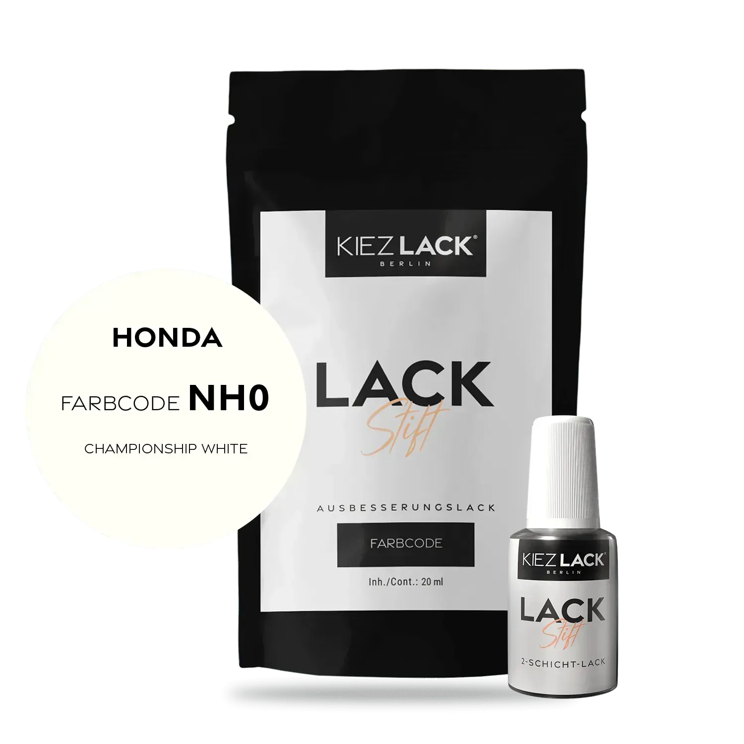 Autolack Lackstift HONDA NH0 CHAMPIONSHIP WHITE - Kiezlack