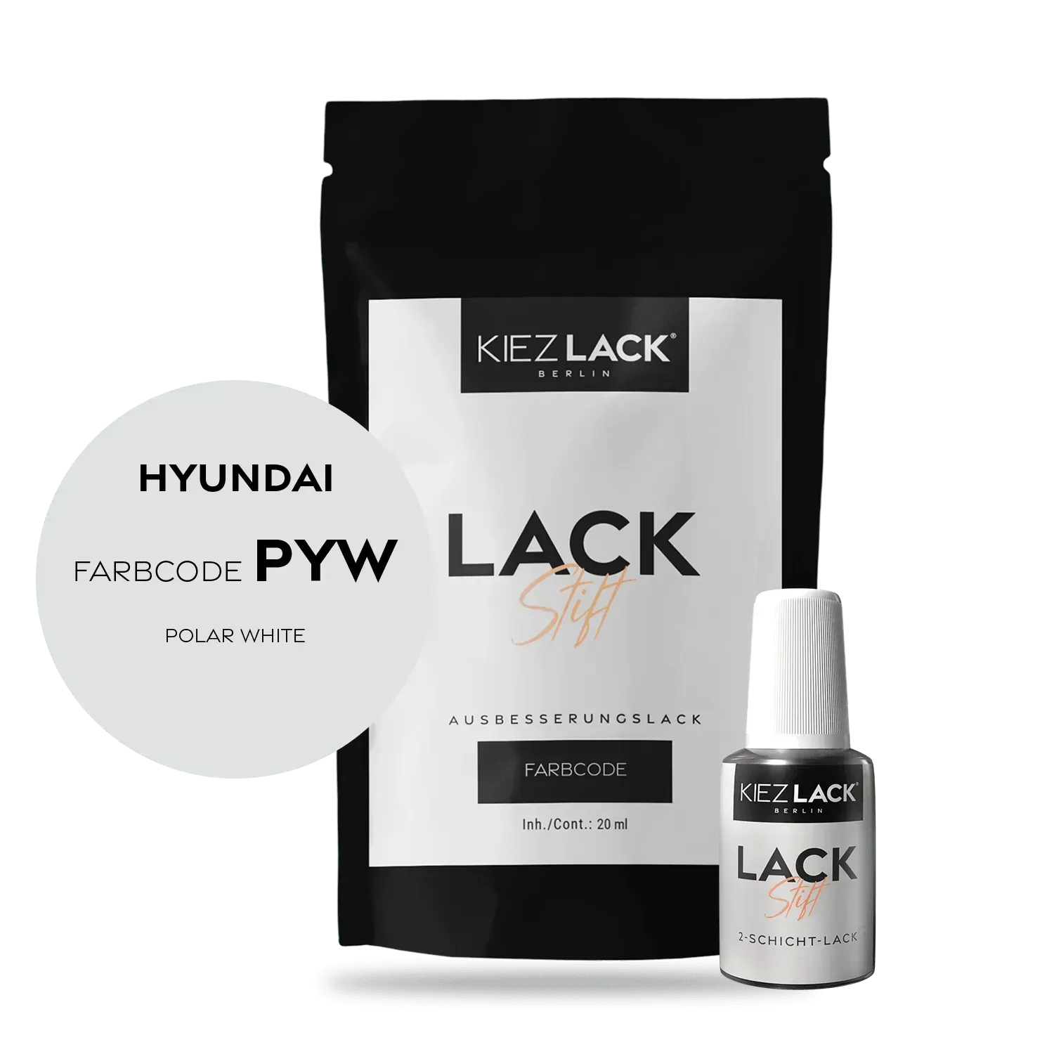 Autolack Lackstift HYUNDAI PYW POLAR WHITE - Kiezlack