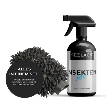 Kiezlack Insektenreiniger INSEKTEN KILL 500ml + Waschhandschuh RACER Kiezlack Insektenreiniger INSEKTEN KILL 500ml