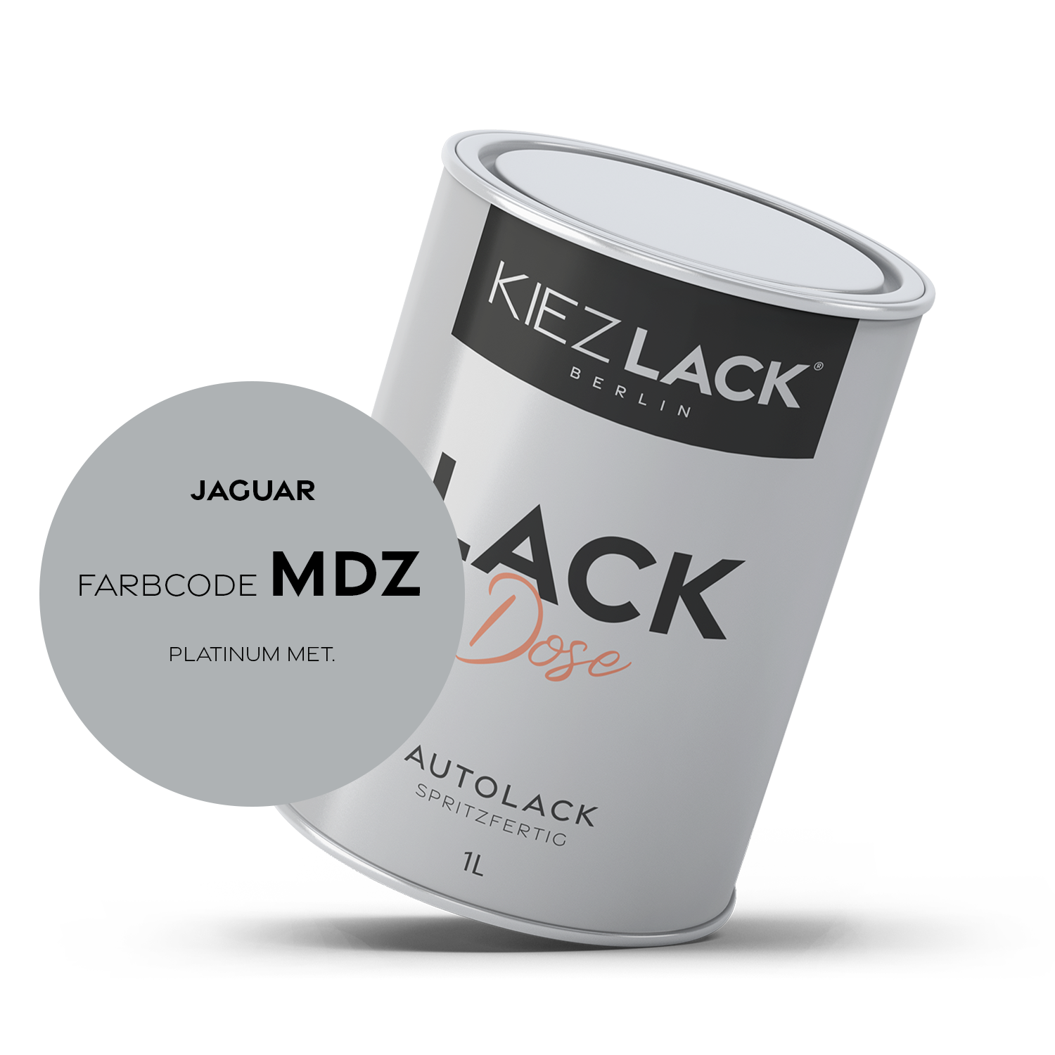 Kiezlack 1K Autolack Lackdose Basislack spritzfertig JAGUAR MDZ PLATINUM MET.