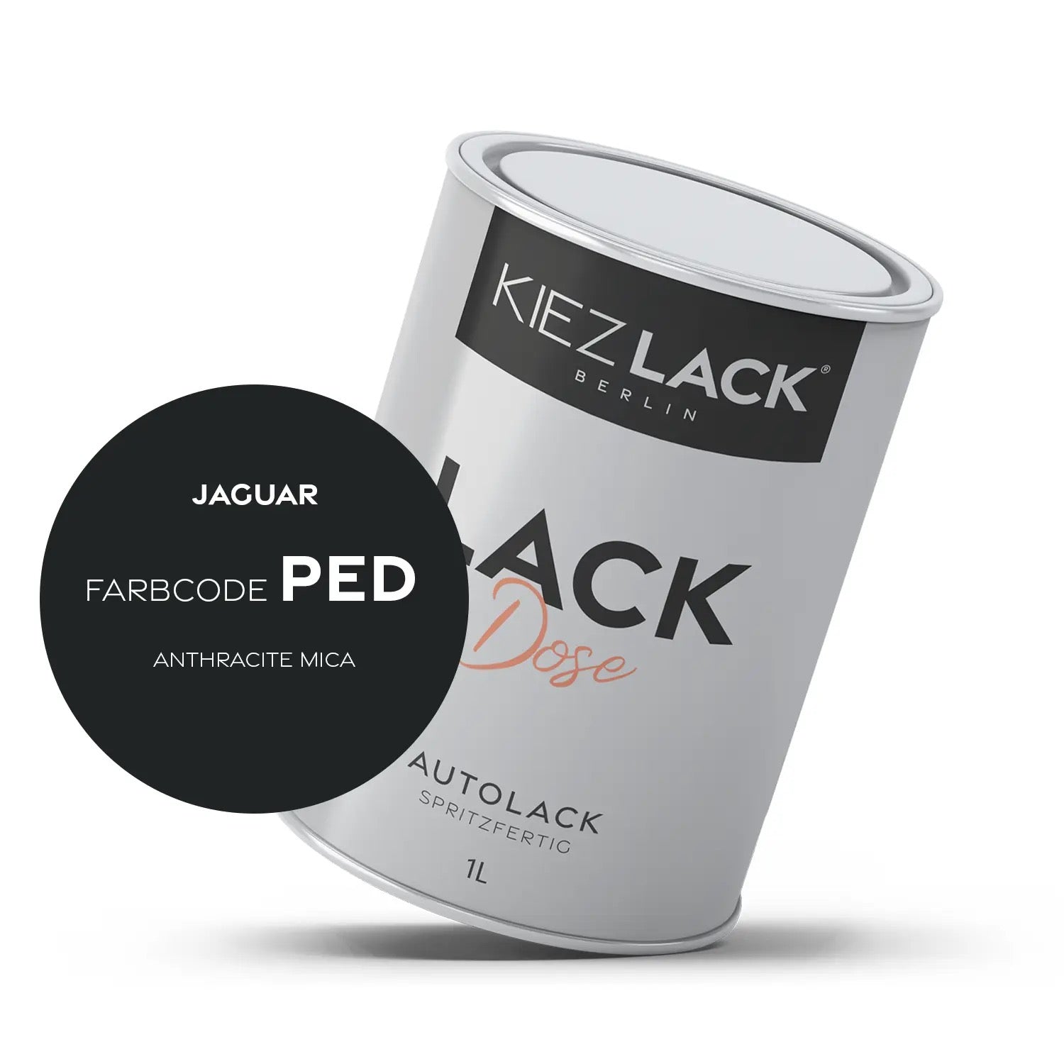 Kiezlack 1K Autolack Lackdose Basislack spritzfertig JAGUAR PED ANTHRACITE MICA