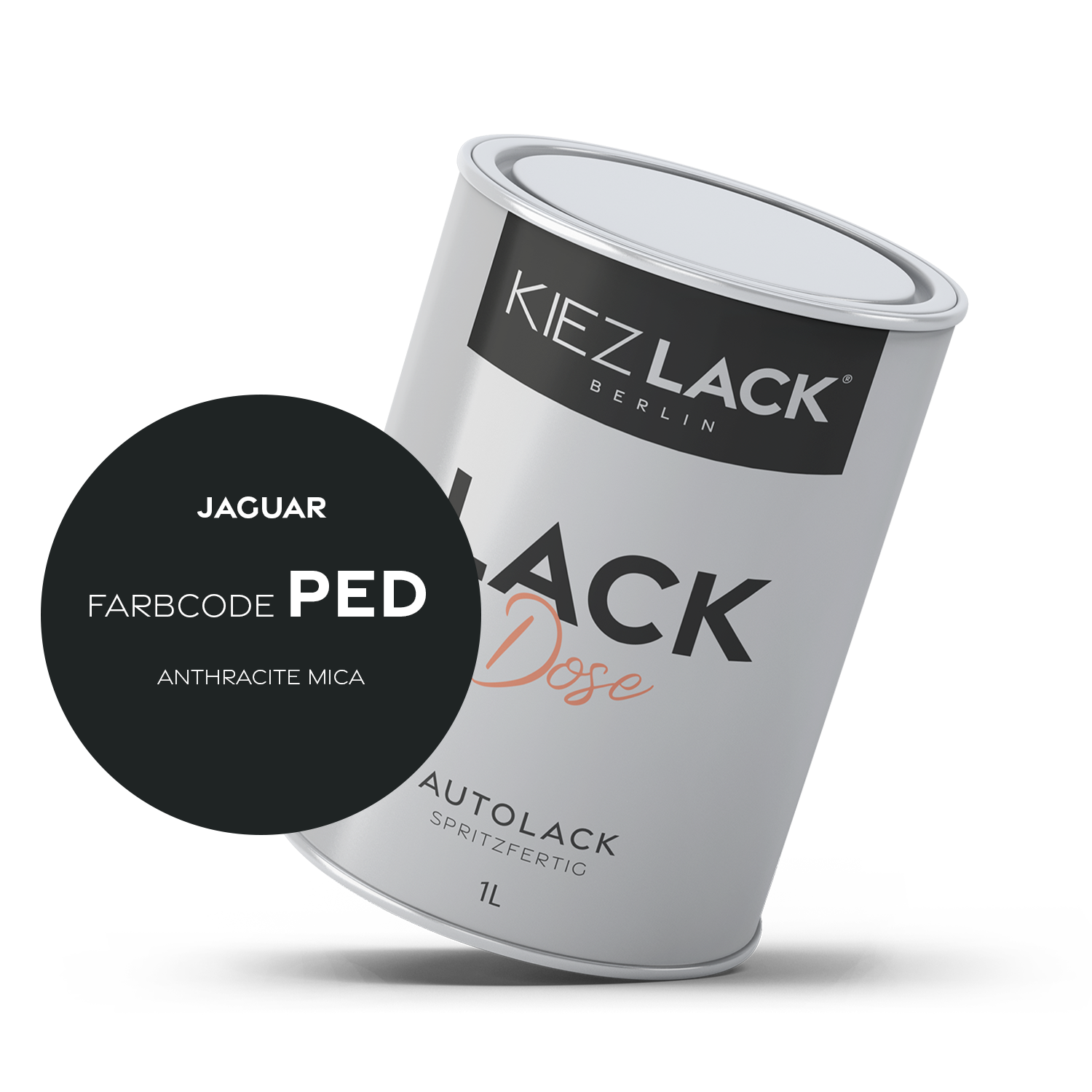 Kiezlack 1K Autolack Lackdose Basislack spritzfertig JAGUAR PED ANTHRACITE MICA