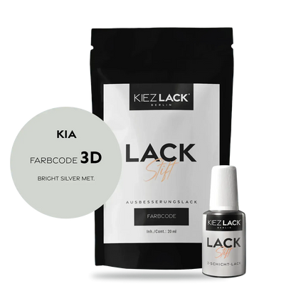 Autolack Lackstift KIA 3D BRIGHT SILVER MET. - Kiezlack