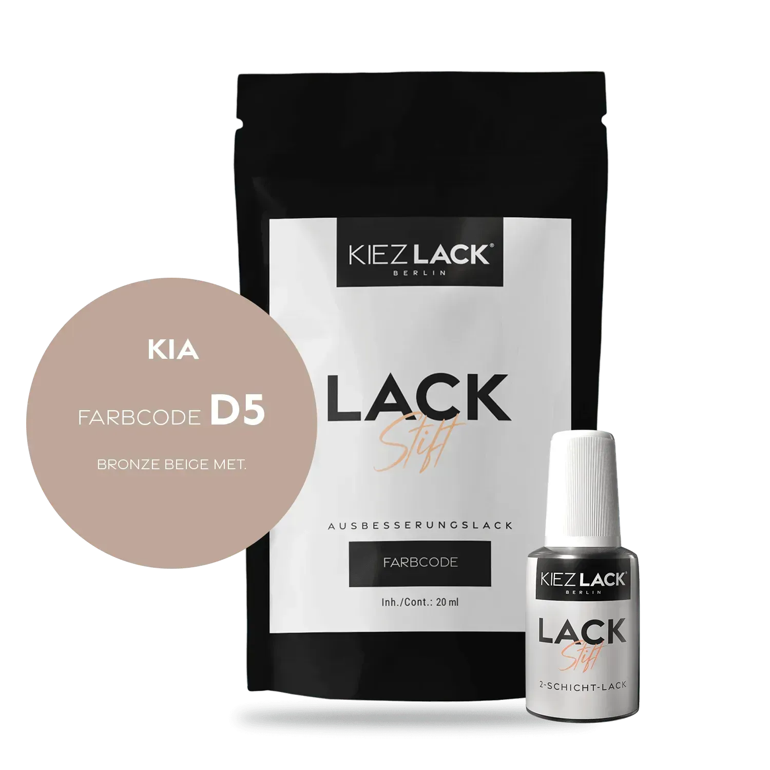 Autolack Lackstift KIA D5 BRONZE BEIGE MET. - Kiezlack