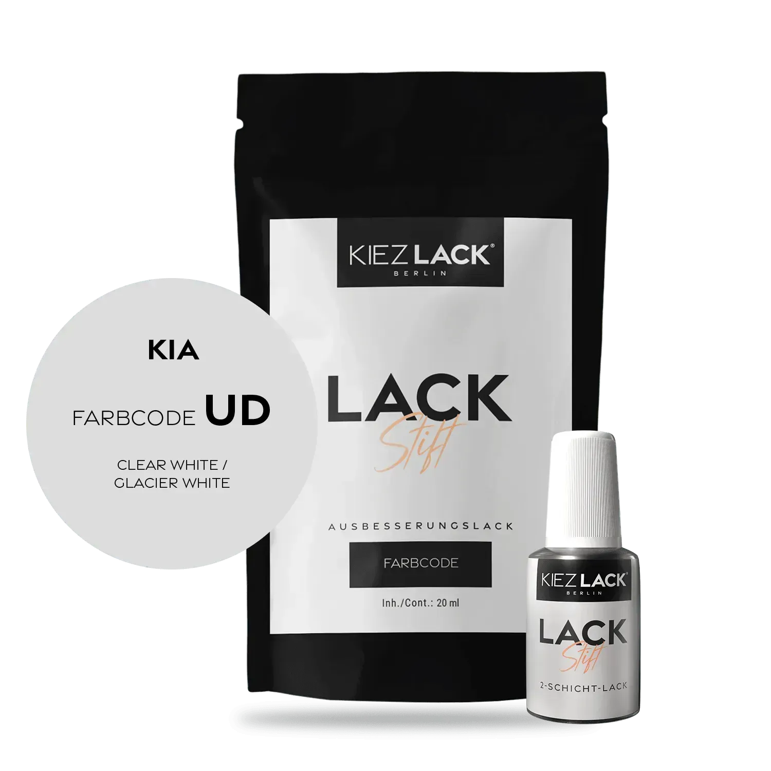 Autolack Lackstift KIA UD CLEAR WHITE - Kiezlack