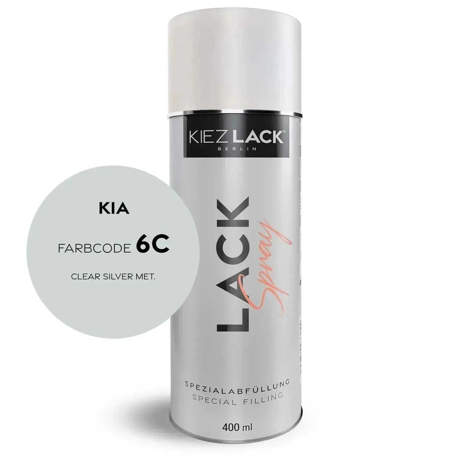 Autolack Spraydose KIA 6C CLEAR SILVER MET. - Kiezlack