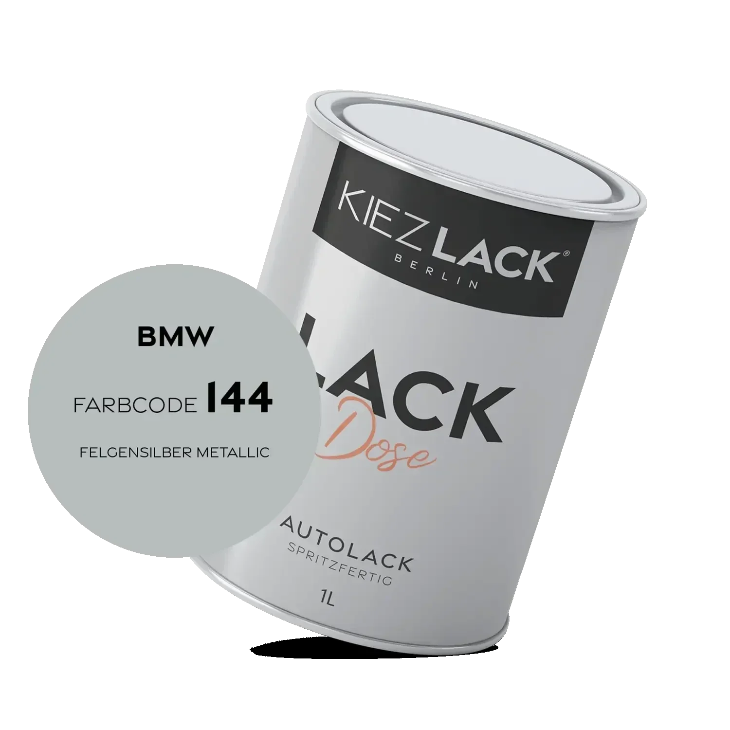 Kiezlack 1K Autolack Lackdose Basislack spritzfertig BMW 144 FELGENSILBER Metallic
