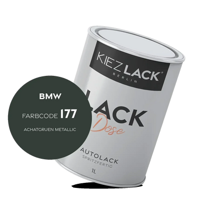 Kiezlack 1K Autolack Lackdose Basislack spritzfertig BMW 177 ACHATGRUEN Metallic
