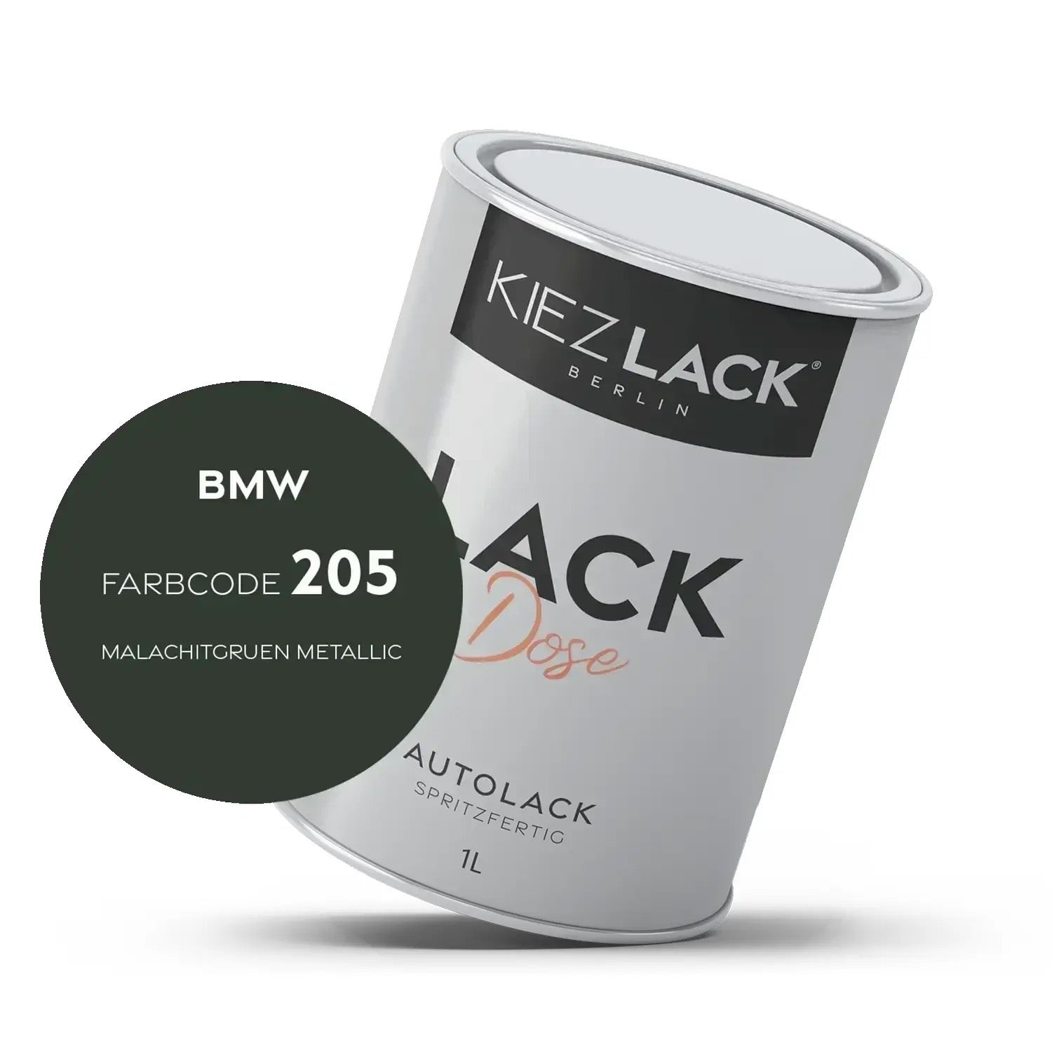 1K Autolack Lackdose Basislack spritzfertig BMW 205 MALACHITGRUEN Metallic