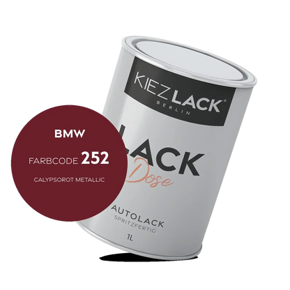 1K Autolack Lackdose Basislack spritzfertig BMW 252 CALYPSOROT Metallic - Kiezlack