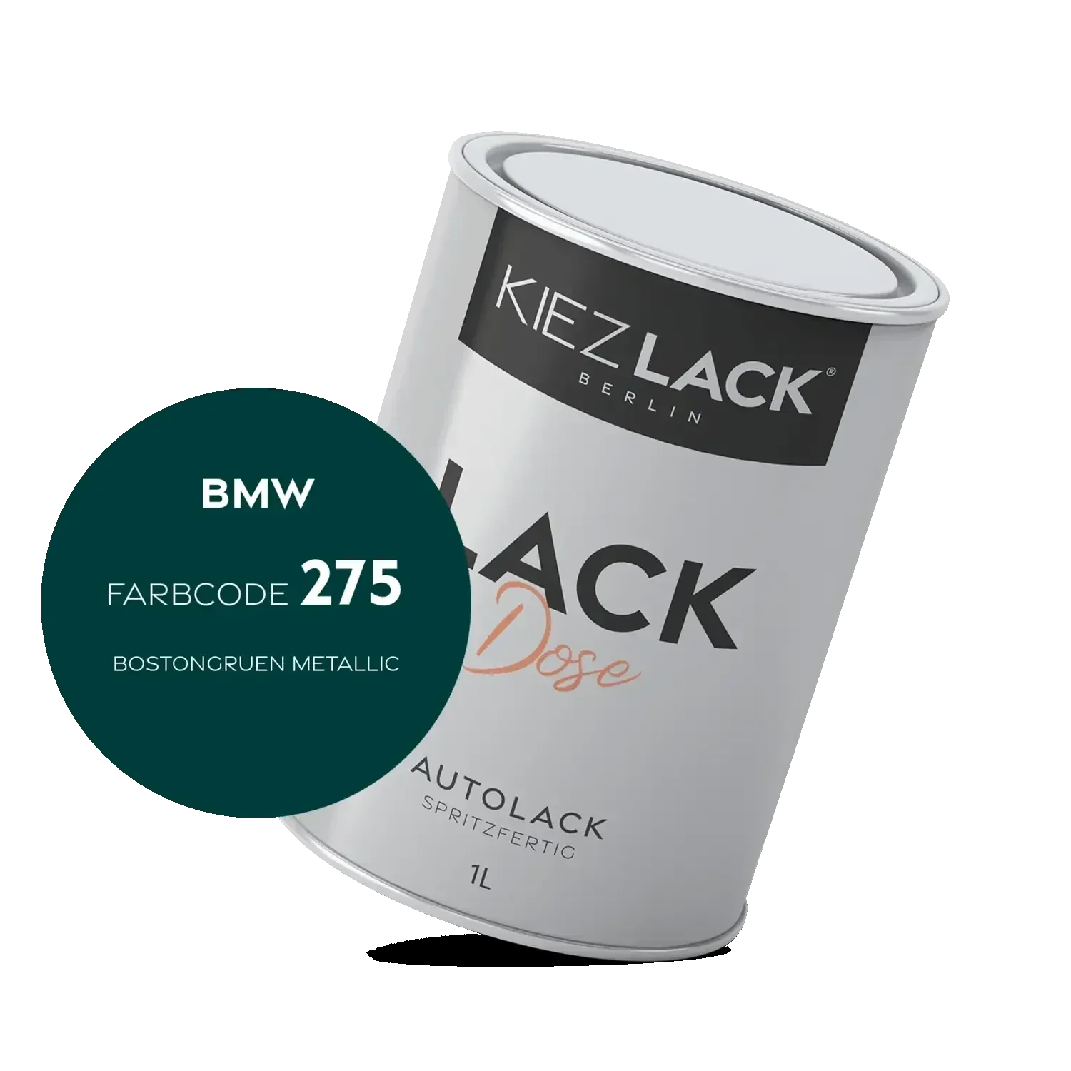 Kiezlack 1K Autolack Lackdose Basislack spritzfertig BMW 275 BOSTONGRUEN Metallic