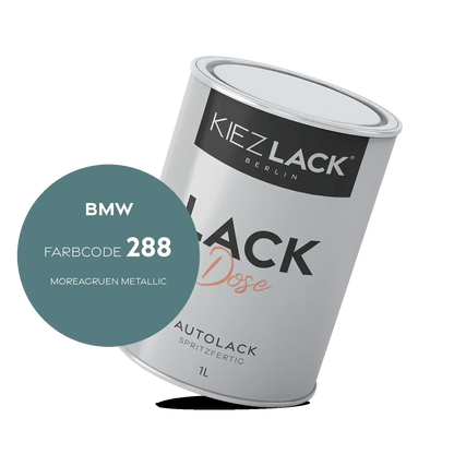 Kiezlack 1K Autolack Lackdose Basislack spritzfertig BMW 288 MOREAGRUEN Metallic