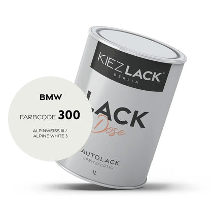 Kiezlack 1K Autolack Lackdose Basislack spritzfertig BMW 300 ALPINWEISS III