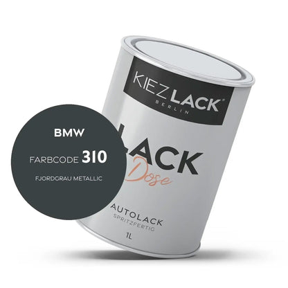 Kiezlack 1K Autolack Lackdose Basislack spritzfertig BMW 310 FJORDGRAU Metallic
