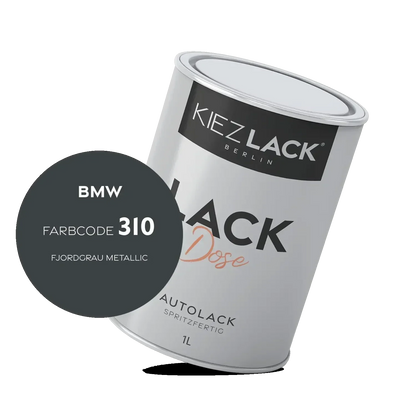 Kiezlack 1K Autolack Lackdose Basislack spritzfertig BMW 310 FJORDGRAU Metallic
