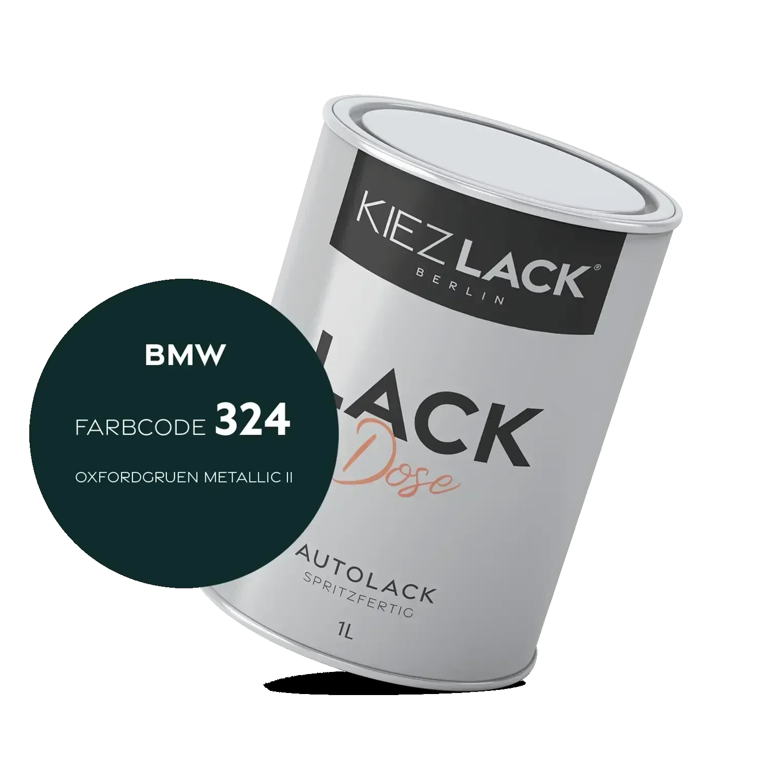 Kiezlack 1K Autolack Lackdose Basislack spritzfertig BMW 324 OXFORDGRUEN Metallic II