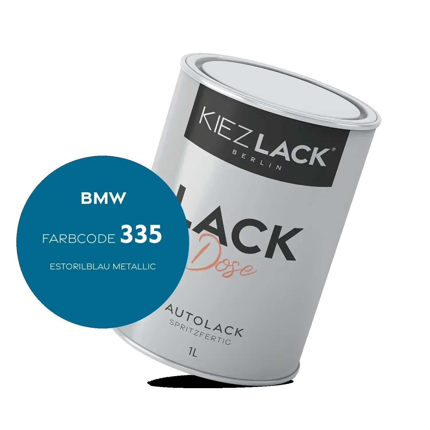 Kiezlack 1K Autolack Lackdose Basislack spritzfertig BMW 335 ESTORILBLAU Metallic