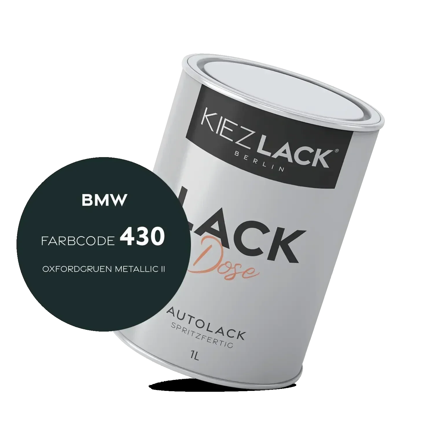 Kiezlack 1K Autolack Lackdose Basislack spritzfertig BMW 430 OXFORDGRUEN Metallic II