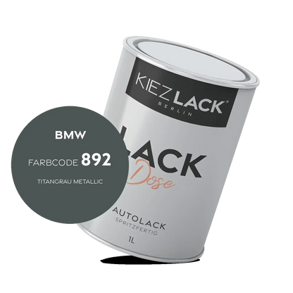 Kiezlack 1K Autolack Lackdose Basislack spritzfertig BMW 892 TITANGRAU Metallic