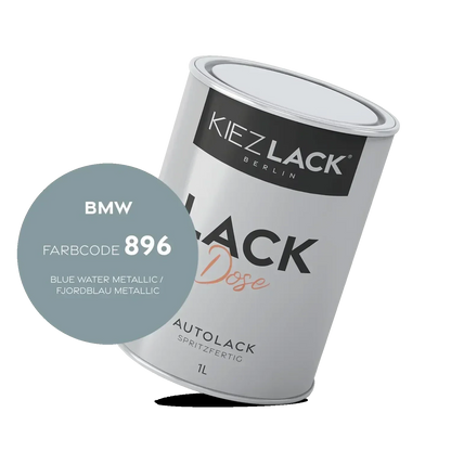 Kiezlack 1K Autolack Lackdose Basislack spritzfertig BMW 896 BLUE WATER Metallic