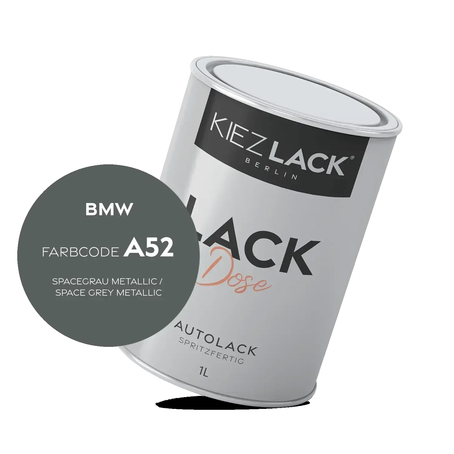 Kiezlack 1K Autolack Lackdose Basislack spritzfertig BMW A52 SPACEGRAU Metallic