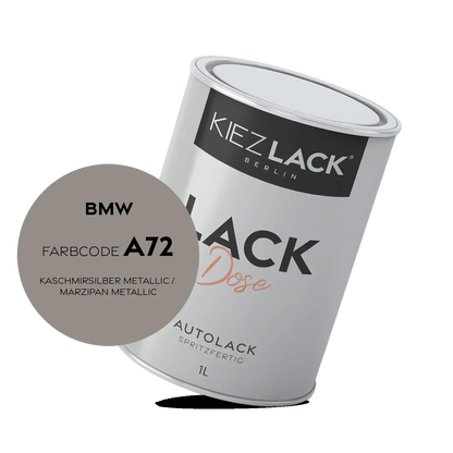 Kiezlack 1K Autolack Lackdose Basislack spritzfertig BMW A72 KASCHMIRSILBER Metallic