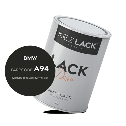 Kiezlack 1K Autolack Lackdose Basislack spritzfertig BMW A94 MIDNIGHT BLACK Metallic
