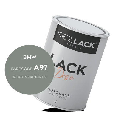 Kiezlack 1K Autolack Lackdose Basislack spritzfertig BMW A97 SCHIEFERGRAU Metallic