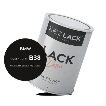 Kiezlack 1K Autolack Lackdose Basislack spritzfertig BMW B38 MIDNIGHT BLUE II Metallic