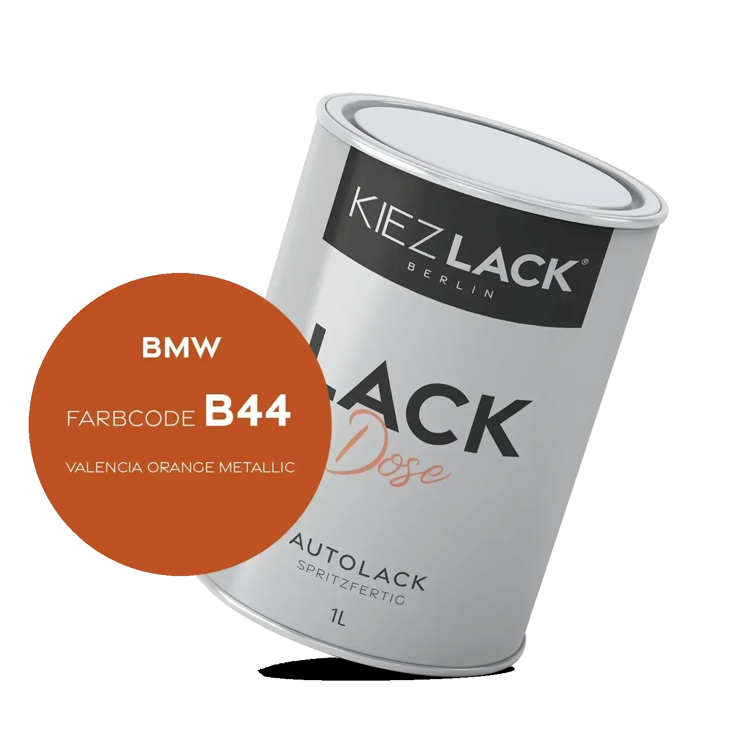 Kiezlack 1K Autolack Lackdose Basislack spritzfertig BMW B44 VALENCIA ORANGE Metallic