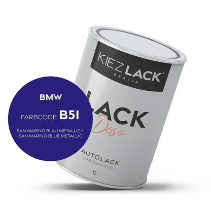1K Autolack Lackdose Basislack spritzfertig BMW WB51 SAN MARINO BLAU Metallic