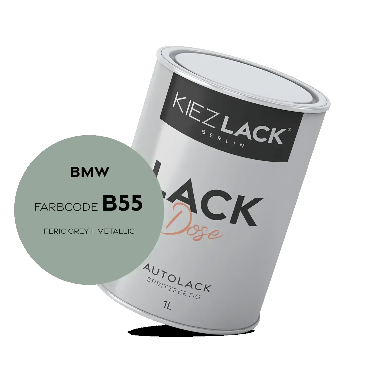 Kiezlack 1K Autolack Lackdose Basislack spritzfertig BMW B55 FERIC GREY II Metallic