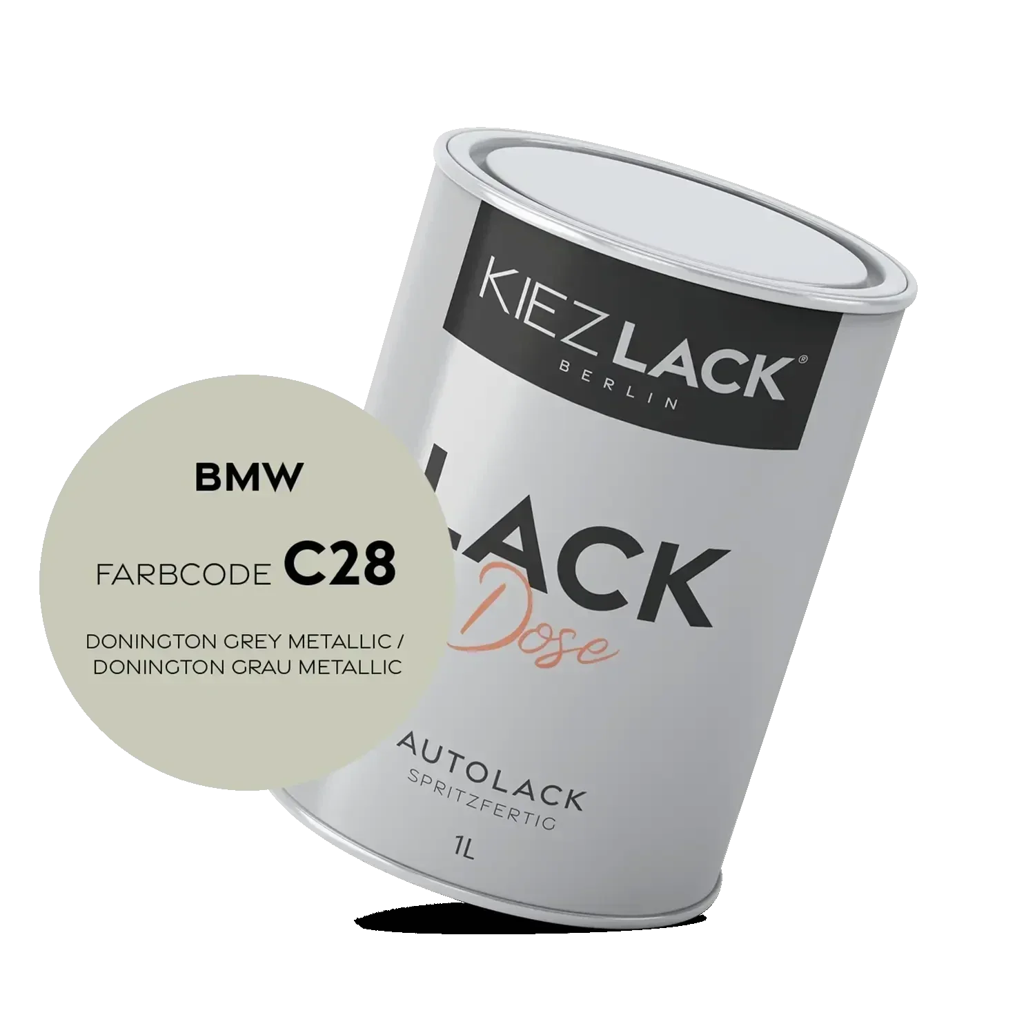Kiezlack 1K Autolack Lackdose Basislack spritzfertig BMW C28 DONINGTON GREY Metallic