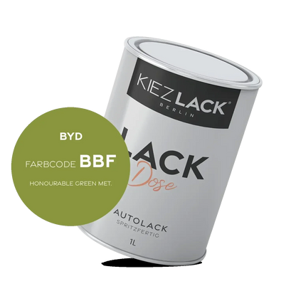 Kiezlack 1K Autolack Lackdose Basislack spritzfertig BYD BBF HONOURABLE GREEN MET.