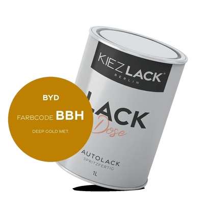 Kiezlack 1K Autolack Lackdose Basislack spritzfertig BYD BBH DEEP GOLD MET.