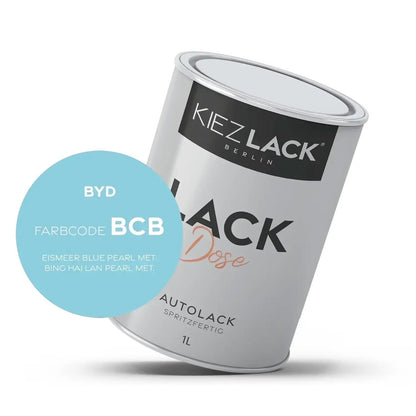 1K Autolack Lackdose Basislack spritzfertig BYD BCB EISMEER BLUE PEARL MET.