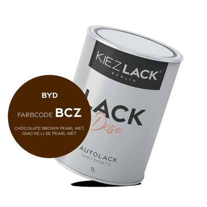 Kiezlack 1K Autolack Lackdose Basislack spritzfertig BYD BCZ CHOCOLATE BROWN PEARL MET.