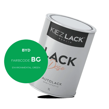 Kiezlack 1K Autolack Lackdose Basislack spritzfertig BYD BG ENVIRONMENTAL GREEN