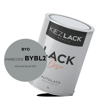 Kiezlack 1K Autolack Lackdose Basislack spritzfertig BYD BYBL2 ICELAND BLUE MET.