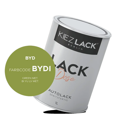 Kiezlack 1K Autolack Lackdose Basislack spritzfertig BYD BYD1 GREEN MET.