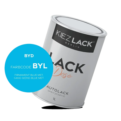 Kiezlack 1K Autolack Lackdose Basislack spritzfertig BYD BYL FIRMAMENT BLUE MET.