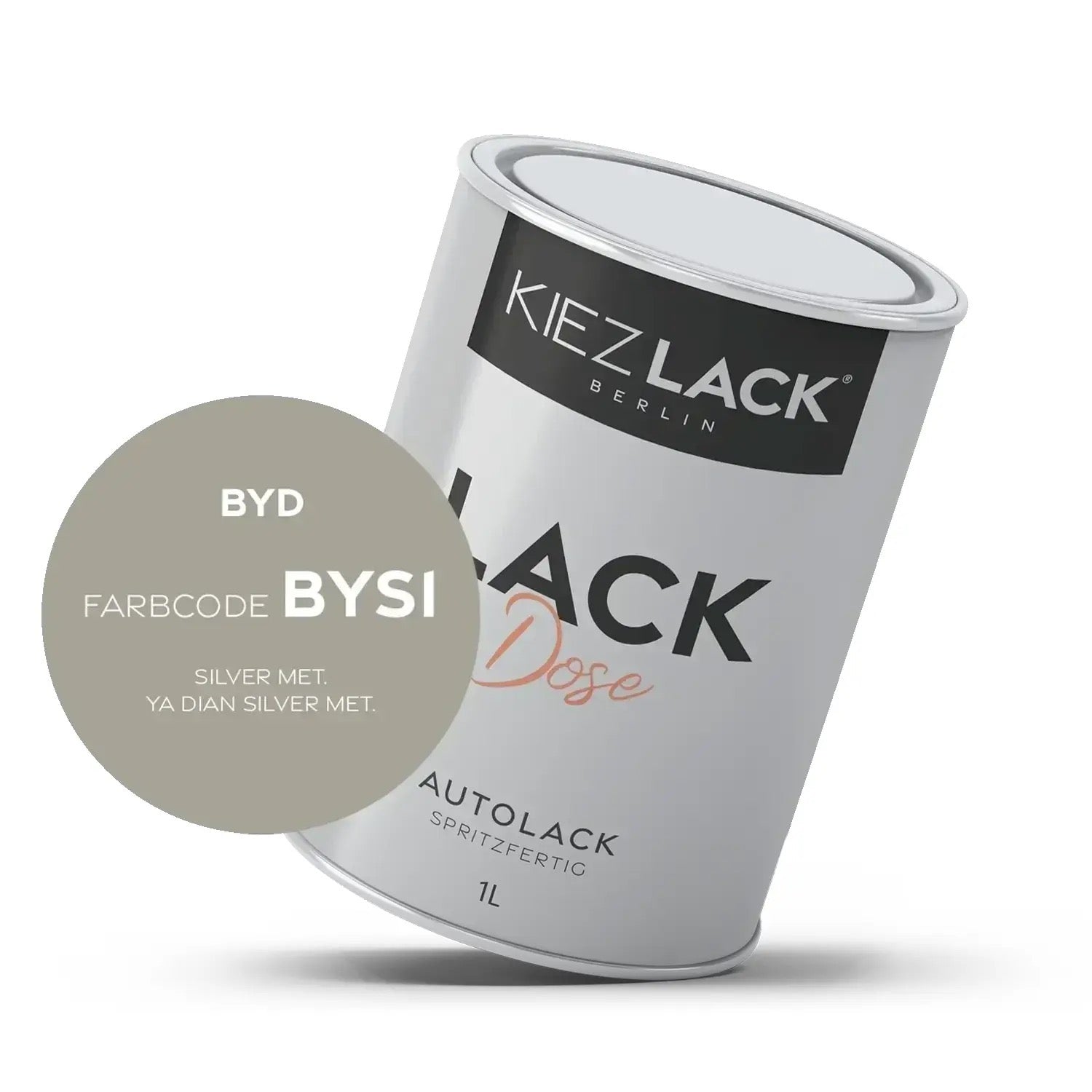 1K Autolack Lackdose Basislack spritzfertig BYD BYS CRYSTAL WHITE